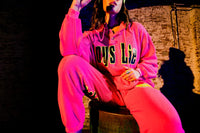 Thumbnail for Spunk Thermal Henley Crewneck Neon Pink, Sweat Lounge by Boys Lie | LIT Boutique