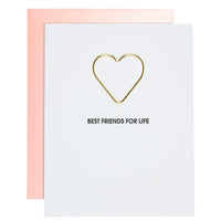 Thumbnail for Best Friends For Life - Friendship Heart Paper Clip Card, Paper Gift by Chez Gagne | LIT Boutique