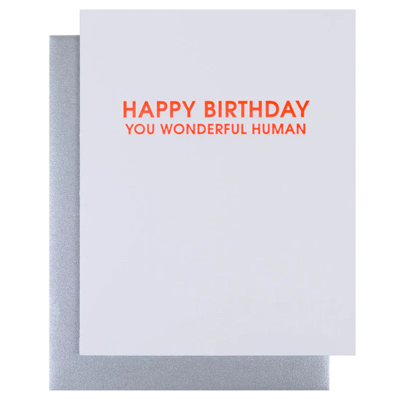 Wonderful Human Letterpress Card,  by Chez Gagne | LIT Boutique