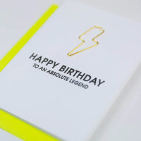 Thumbnail for Absolute Legend Paper Clip Letterpress Card, Paper Gift by Chez Gagne | LIT Boutique