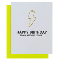 Thumbnail for Absolute Legend Paper Clip Letterpress Card, Paper Gift by Chez Gagne | LIT Boutique