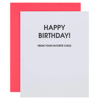 Thumbnail for Birthday Favorite Child Letterpress Card, Paper Gift by Chez Gagne | LIT Boutique