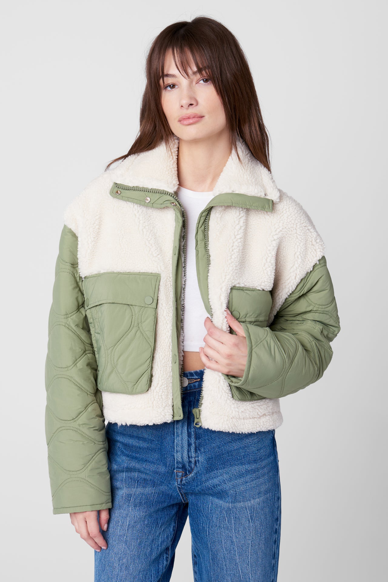 Perfect Getaway Sherpa x Quilted Jacket, Jacket by Blank NYC | LIT Boutique