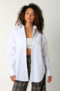 Thumbnail for Zaria Long Sleeve Blouse White, Long Blouse by Olivaceous | LIT Boutique
