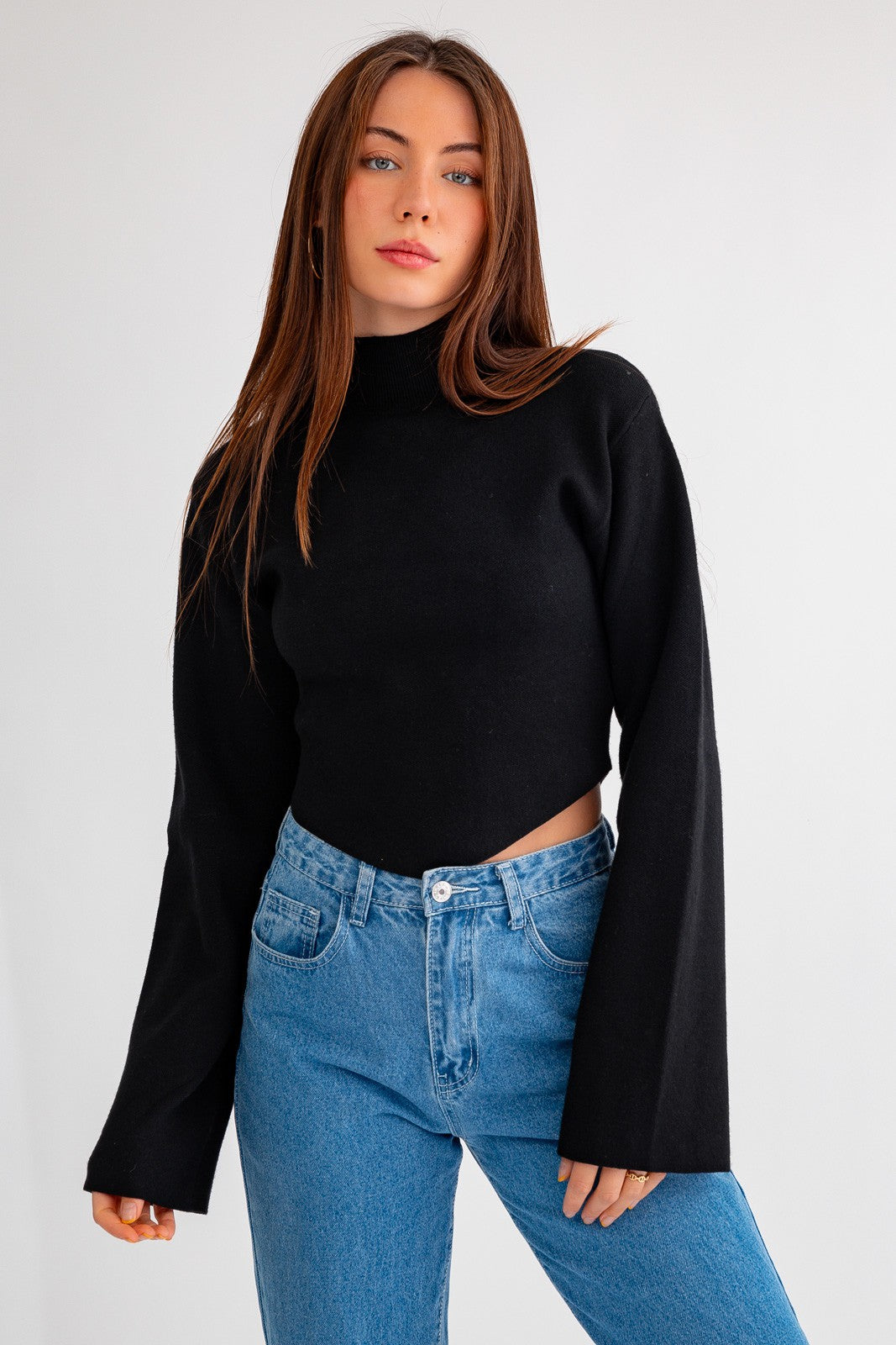 Social Battery Charged Sweater Black, Sweater by Le Lis | LIT Boutique