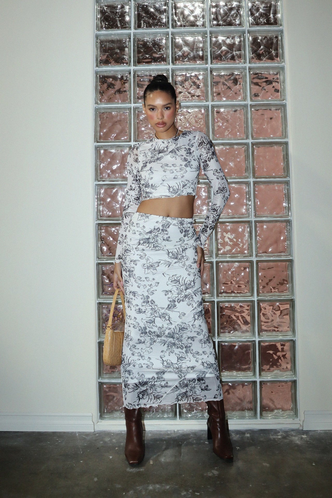 Louisa Midi Skirt Vine, Midi Skirt by Bailey Rose | LIT Boutique