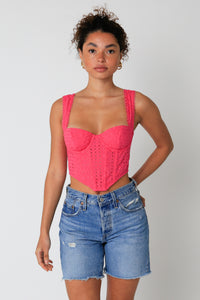 Thumbnail for Fame Fuchsia Top, Tank Blouse by Olivaceous | LIT Boutique
