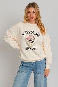 Thumbnail for Where My Ho's At Sweatshirt, Sweat Lounge by Le Lis | LIT Boutique