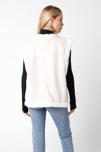Thumbnail for Crisp Sunday Vest Ecru, Jacket by Olivaceous | LIT Boutique