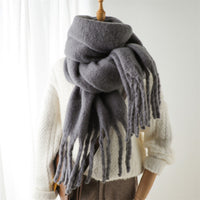 Thumbnail for Eris Blanket Tassel Scarf Grey