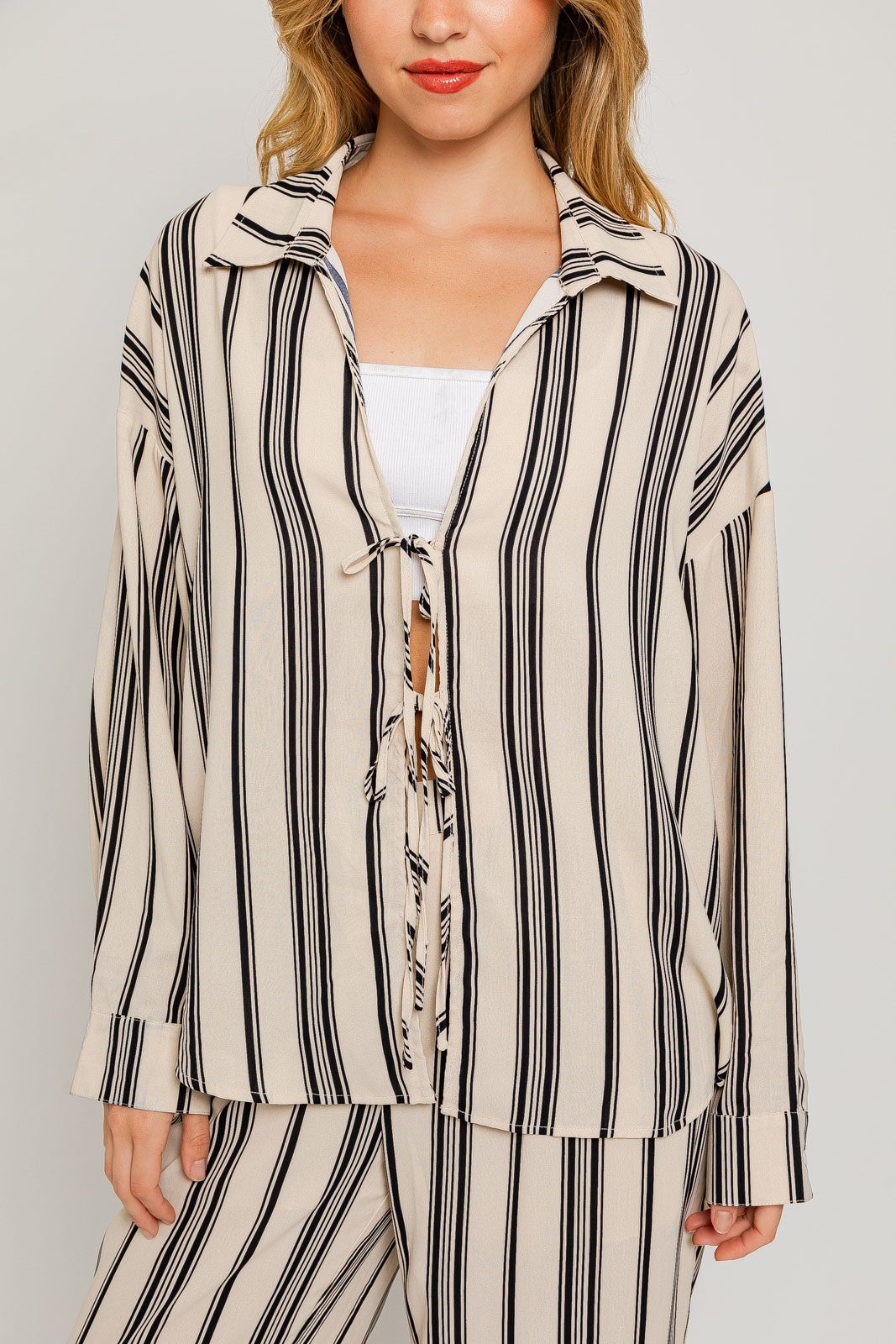 Lines On The Run Blouse, Long Tee by Le Lis | LIT Boutique