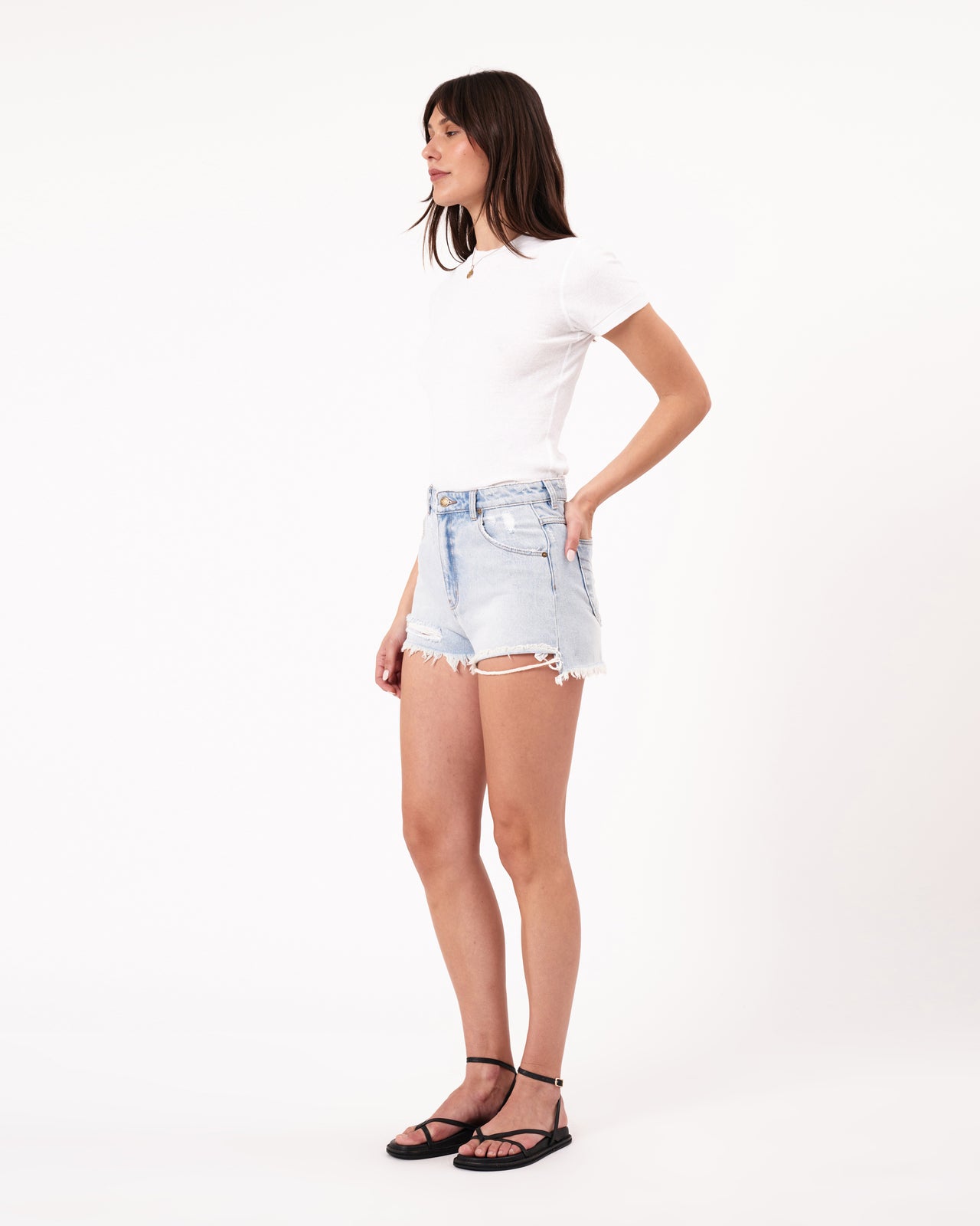 Dusters Short Blue Bleach, Denim Shorts by Rollas | LIT Boutique