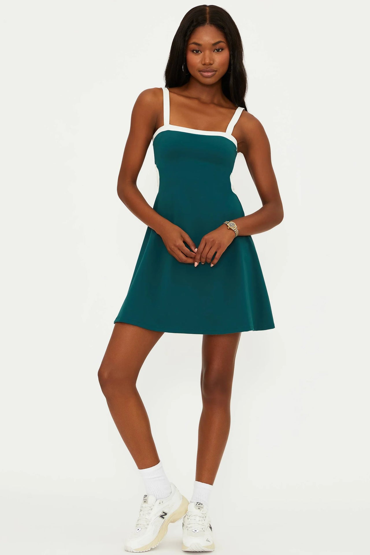 Sage Dress Pine Green, Mini Dress by Beach Riot | LIT Boutique