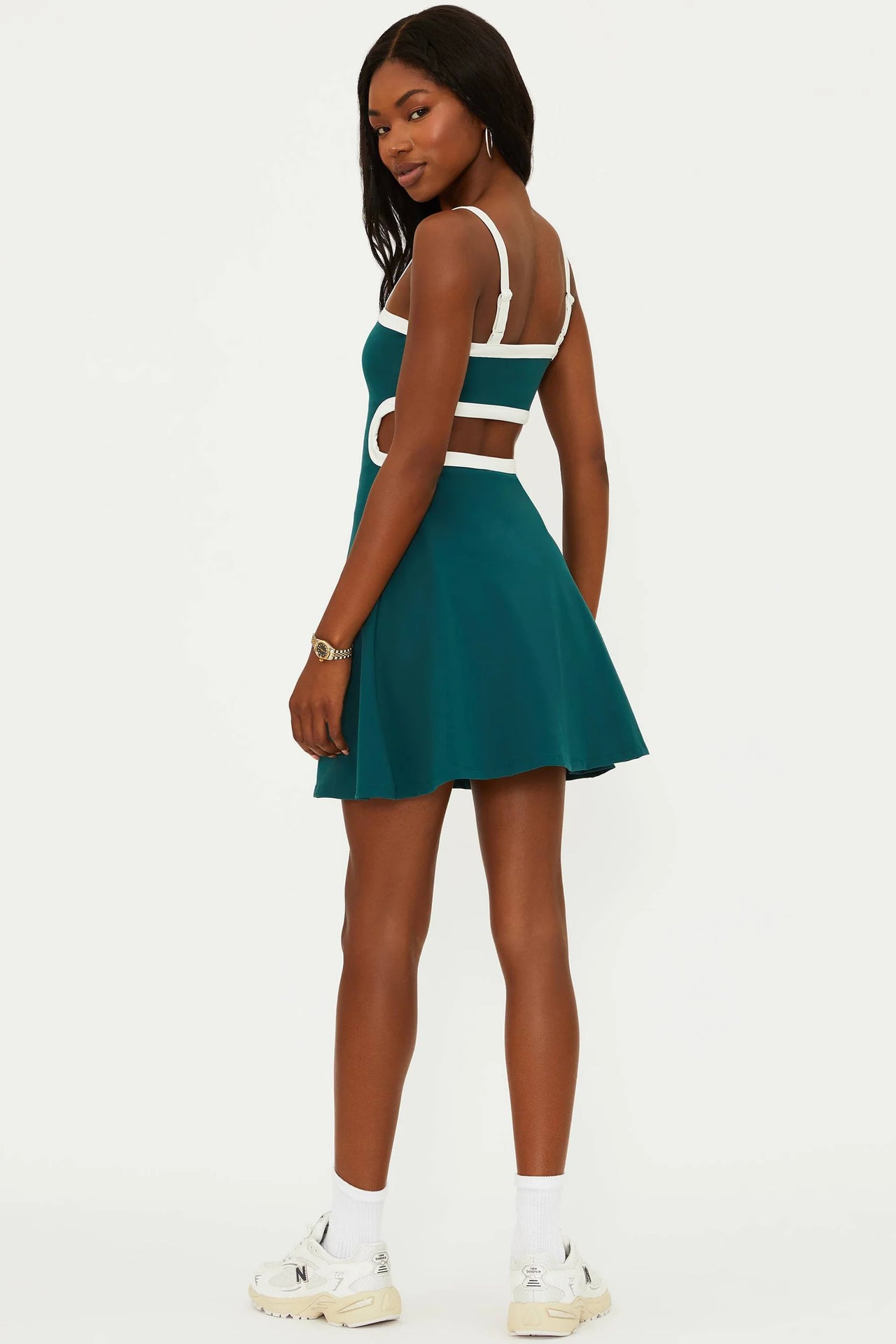 Sage Dress Pine Green, Mini Dress by Beach Riot | LIT Boutique