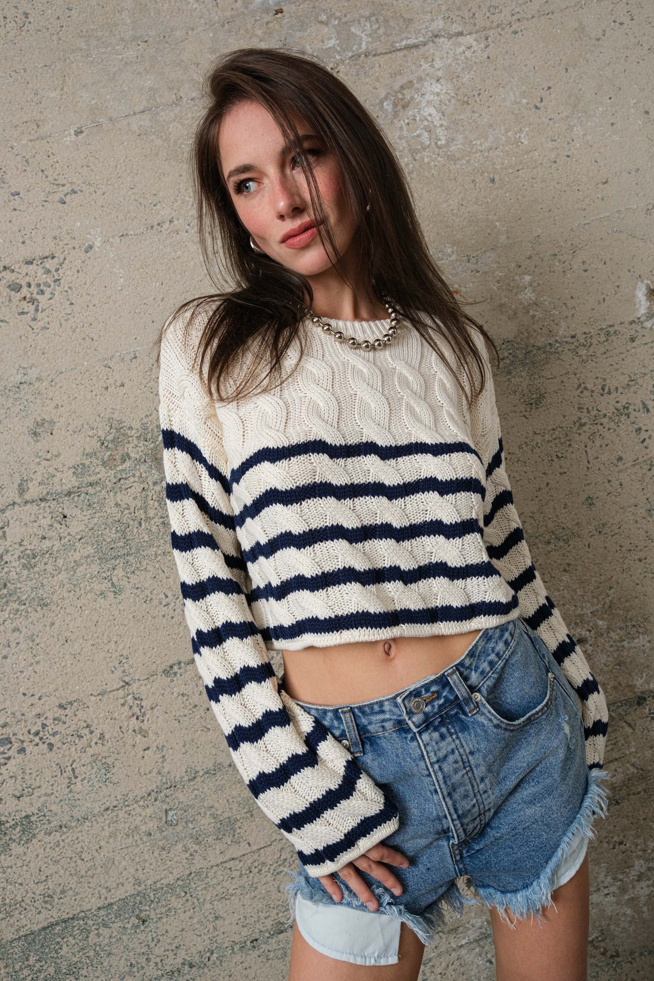 Nautical Chic Striped Sweater Ivory Multi, Sweater by Signature 8 | LIT Boutique