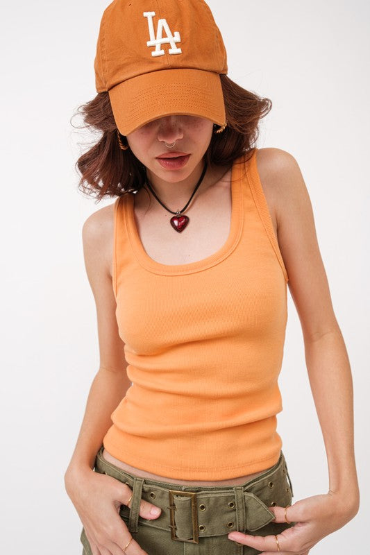 Apricot Essential Crop Top, Tank Tee by Signature 8 | LIT Boutique