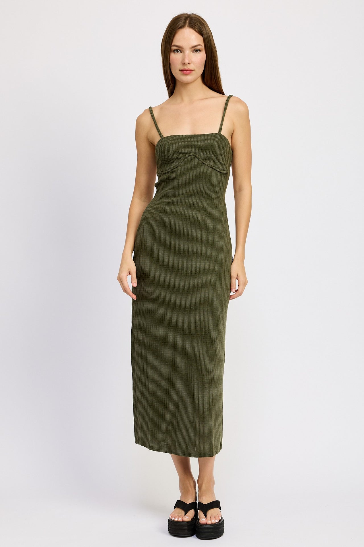 Lush Grove Dress Dark Olive, Jumpsuit Dress by Emory Park | LIT Boutique