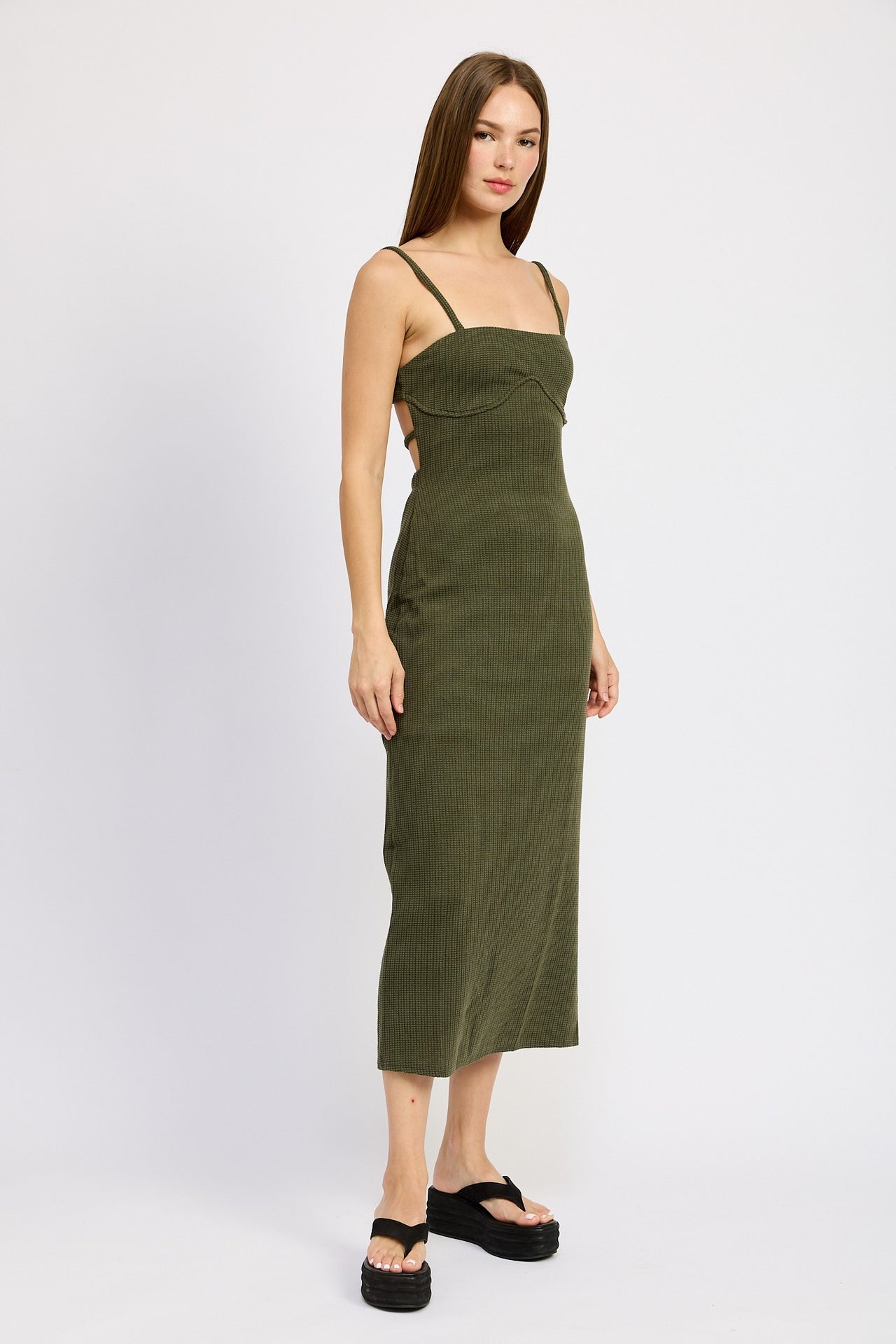 Lush Grove Dress Dark Olive, Jumpsuit Dress by Emory Park | LIT Boutique