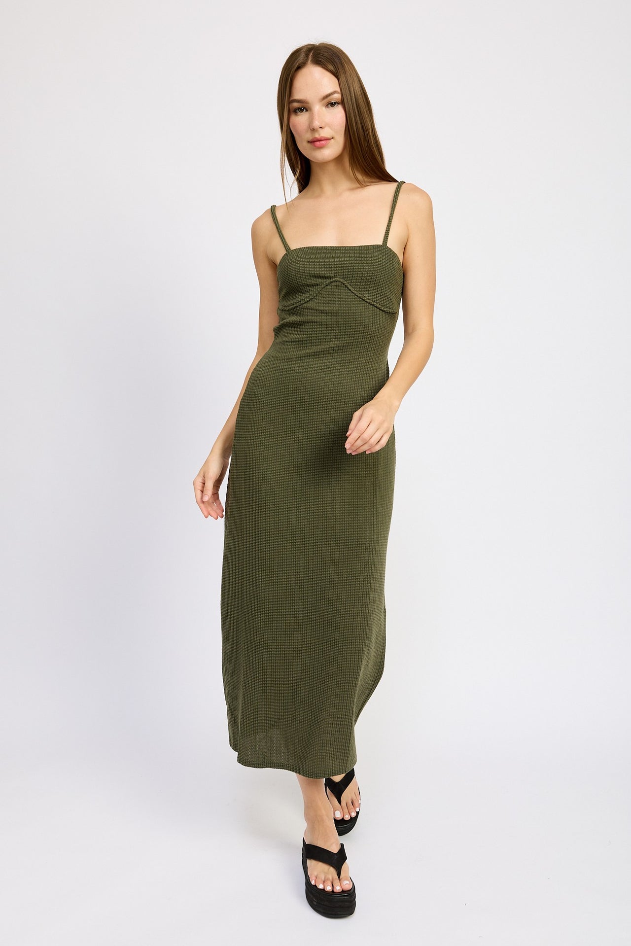 Lush Grove Dress Dark Olive, Jumpsuit Dress by Emory Park | LIT Boutique