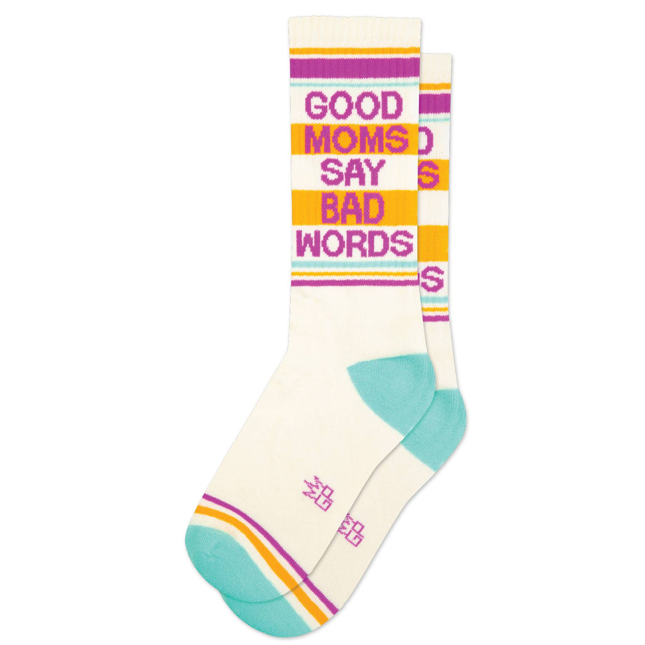 Good Moms Say Bad Words Gym Crew Socks,  by Gumball Poodle | LIT Boutique