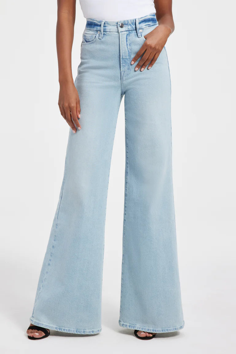 ASV J14 high-waist wide-leg palazzo jeans in an organic Lyocell-blend denim  | EMPORIO ARMANI Woman