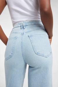 Thumbnail for Good Waist Palazzo Jeans Light Blue, Flare Denim by Good American | LIT Boutique