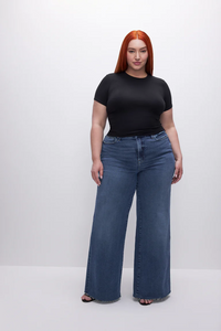 Thumbnail for Good Waist Palazzo Jeans Indigo, Flare Denim by Good American | LIT Boutique