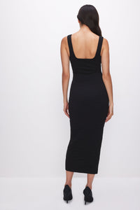 Thumbnail for Wide Scrunchie Midi Dress Black, Midi Dress by Good American | LIT Boutique