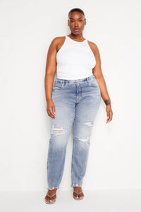 Thumbnail for Good Icon Straight Jeans Indigo, Boyfriend Denim by Good American | LIT Boutique