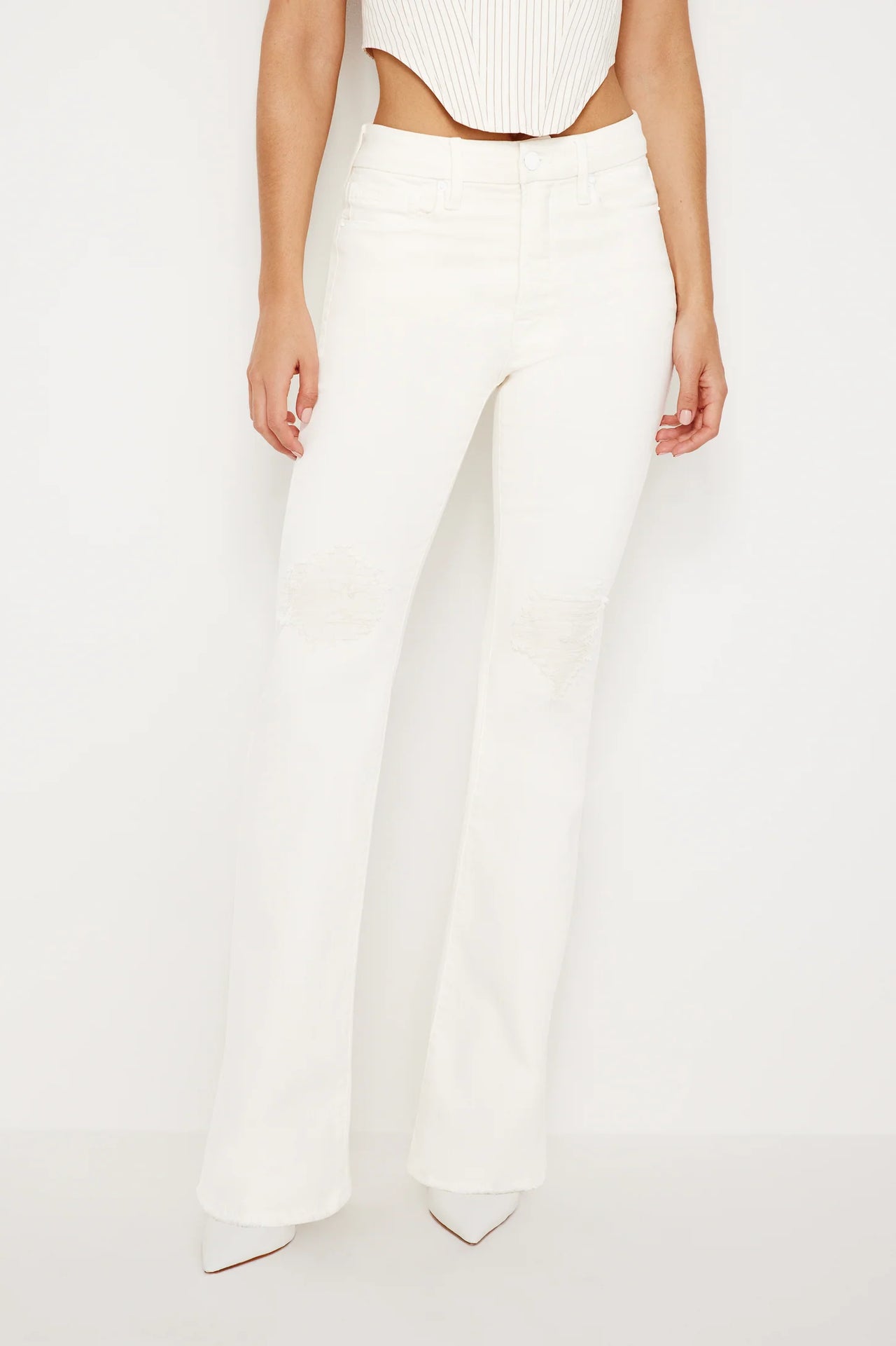 Good Classic Bootcut Cloud White, Bootcut Denim by Good American | LIT Boutique