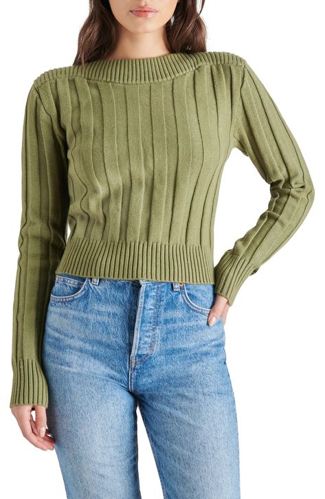 Serra Sweater Burnt Olive, Sweater by Steve Madden | LIT Boutique