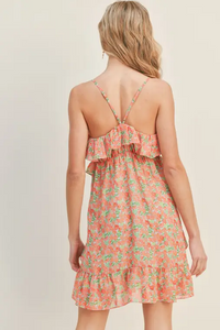 Thumbnail for Tea Party Mini Coral Dress, Mini Dress by Lush | LIT Boutique