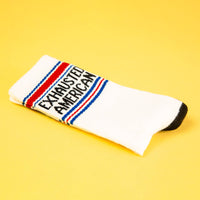 Thumbnail for Exhausted American Gym Crew Socks