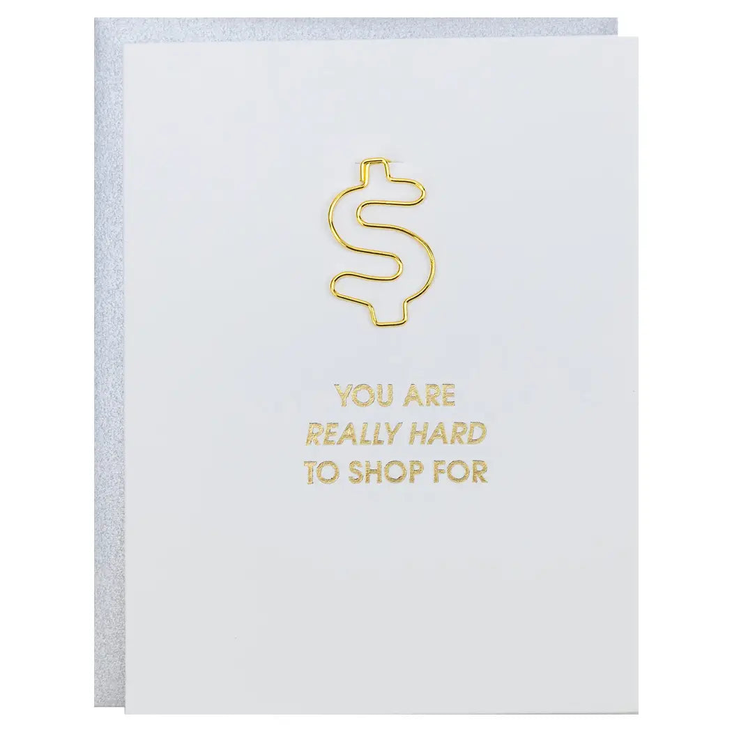 Really Hard to Shop For- Money Paper Clip Greeting Card, Pant Bottom by Chez Gagne | LIT Boutique