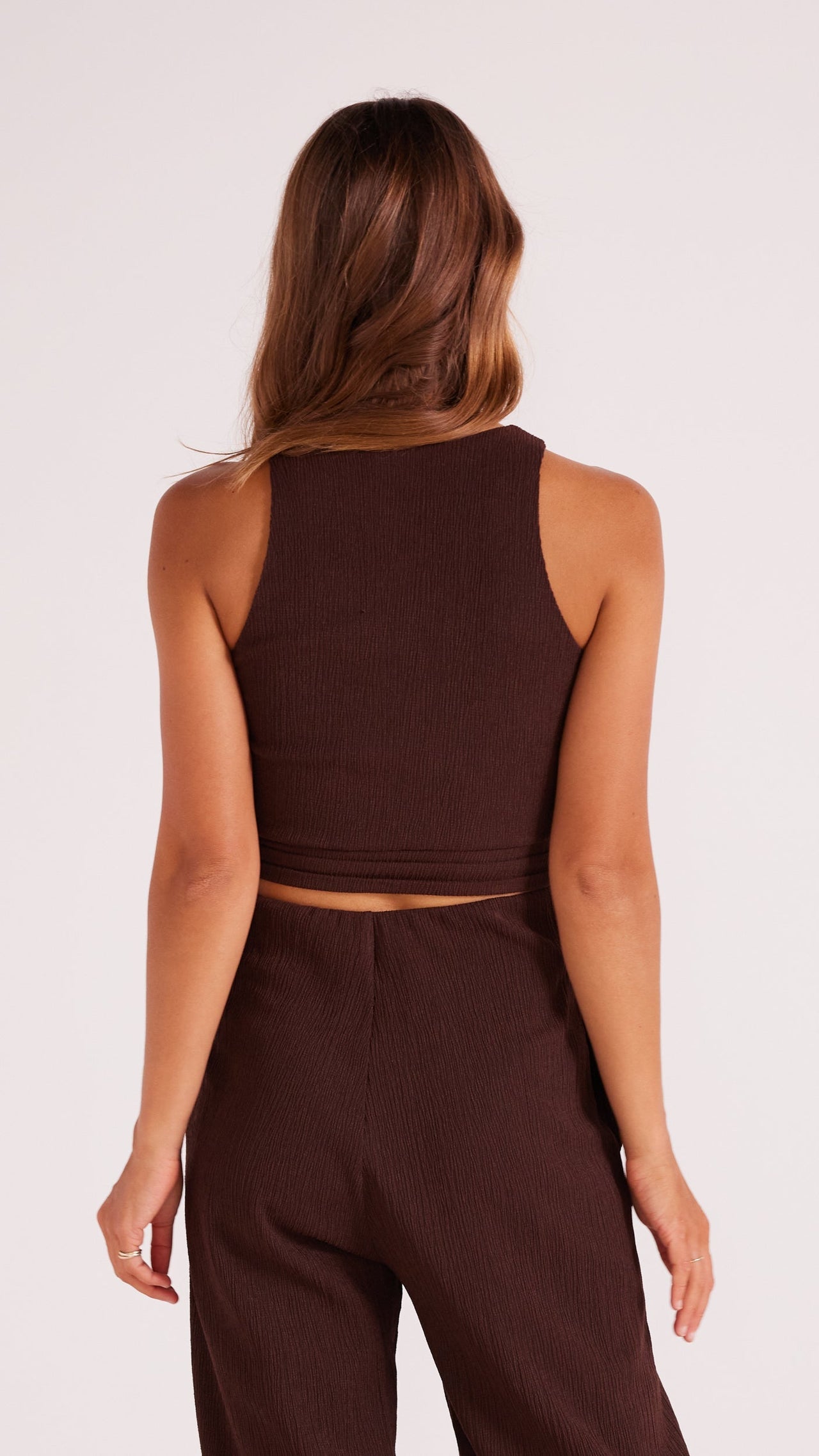 Unity Ring Detail Tank Brown, Tank Blouse by Mink Pink | LIT Boutique