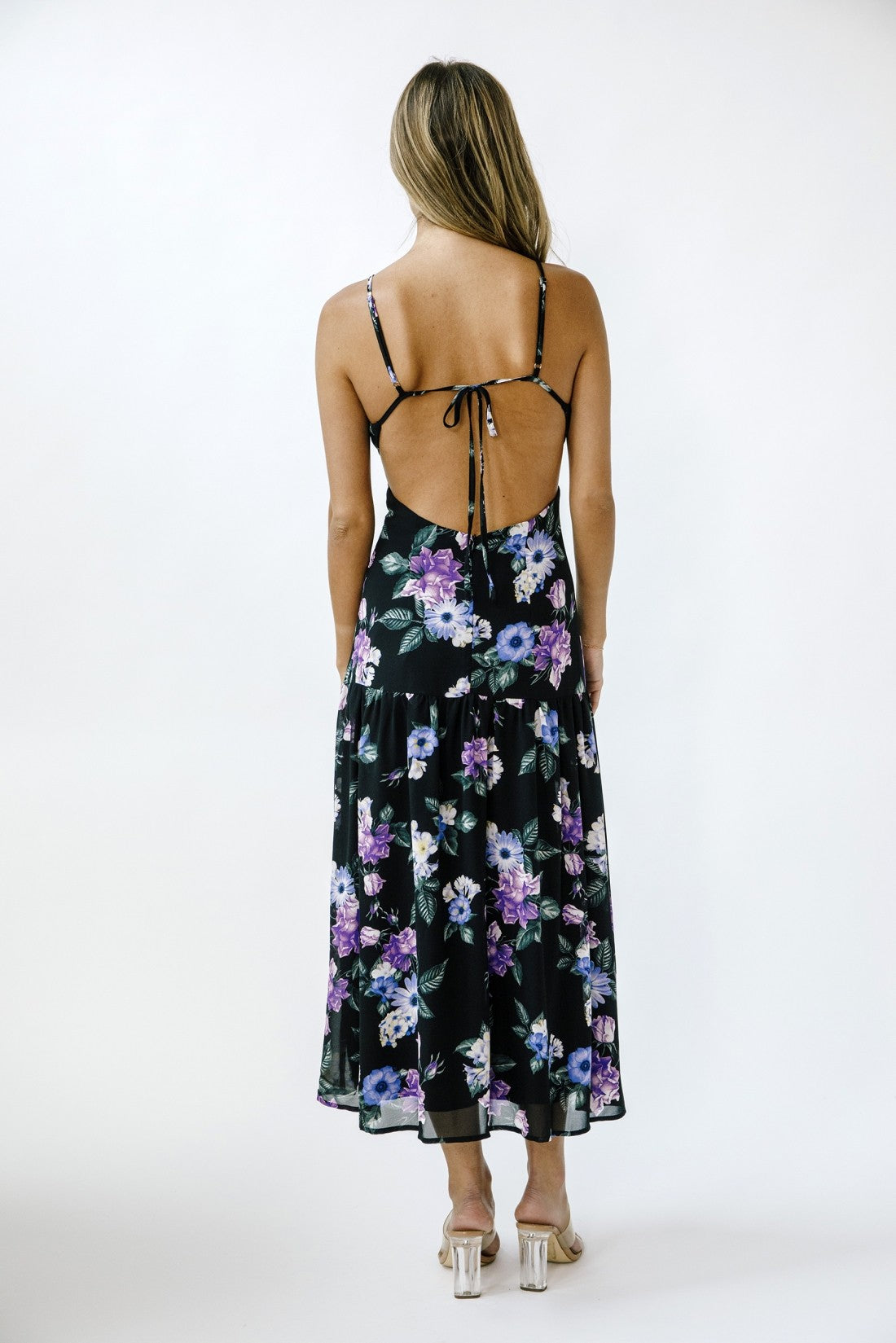 Midnight Bloom Midi Dress, Midi Dress by Storia | LIT Boutique