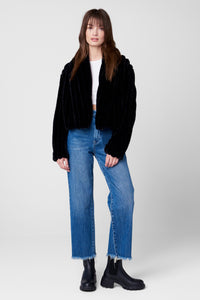 Thumbnail for Night Life Faux Fur Cropped Jacket, Jacket by Blank NYC | LIT Boutique
