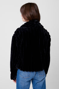 Thumbnail for Night Life Faux Fur Cropped Jacket, Jacket by Blank NYC | LIT Boutique