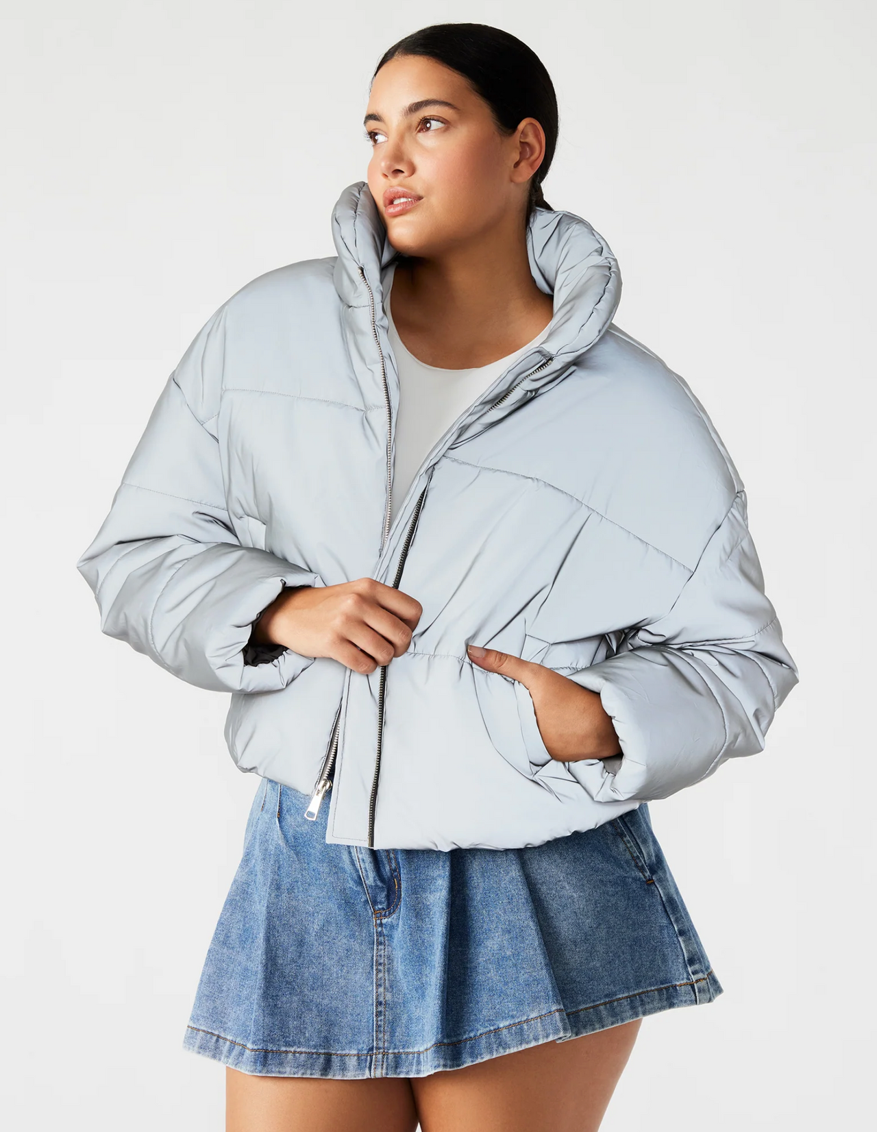 Polar Jacket Silver, Jacket by Steve Madden | LIT Boutique