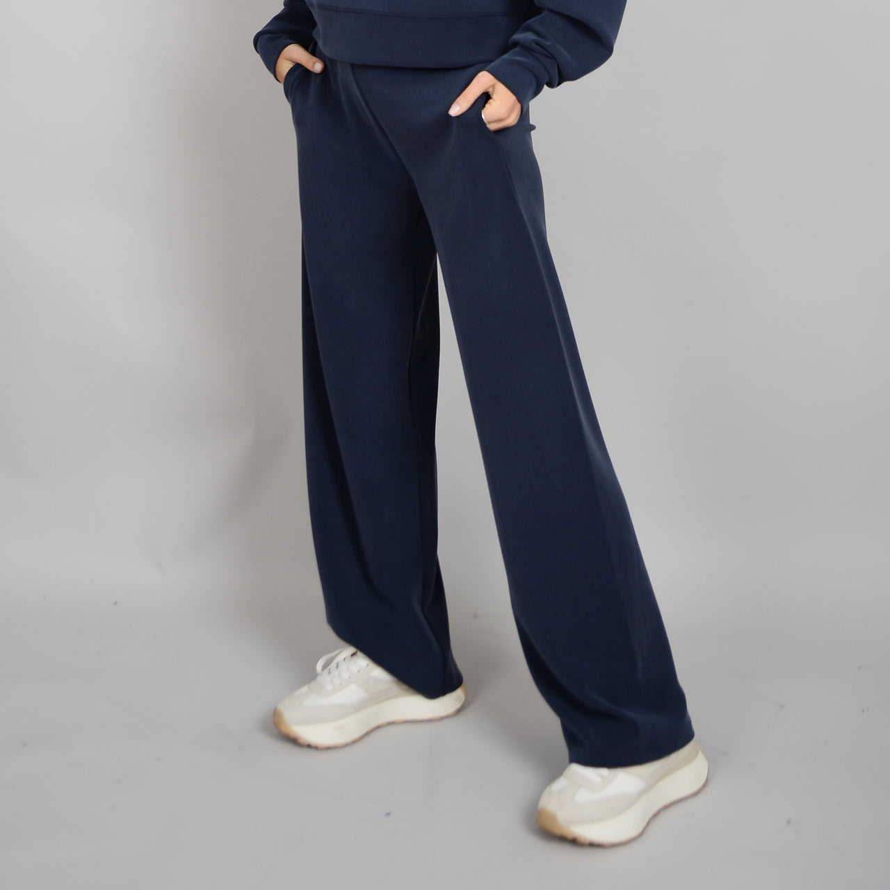 Victoria Super Soft Modal Wide Leg Pants Navy, Pant Bottom by RD Style | LIT Boutique