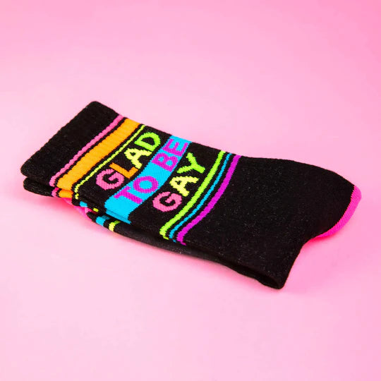 Glad To Be Gay Socks, Essentials Acc by Gumball Poodle | LIT Boutique