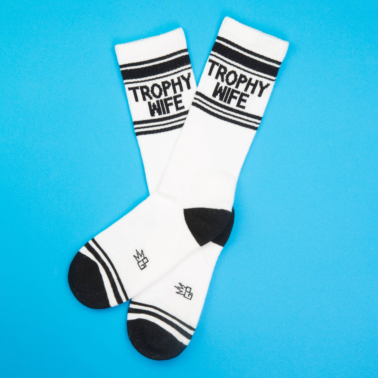 Trophy Wife Gym Crew Socks - Bachelorette Gift,  by Gumball Poodle | LIT Boutique