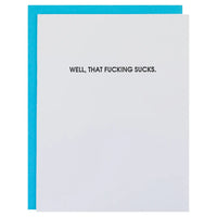 Thumbnail for Well, That F*cking Sucks Letterpress Greeting Card, Pant Bottom by Chez Gagne | LIT Boutique