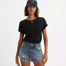 501® Original Fit High Rise Shorts Dark Wash, Denim Shorts by Levis | LIT Boutique