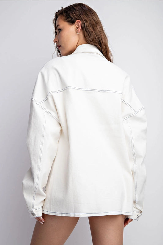 Oversized Twill Jacket, Jacket by Edit By Nine | LIT Boutique