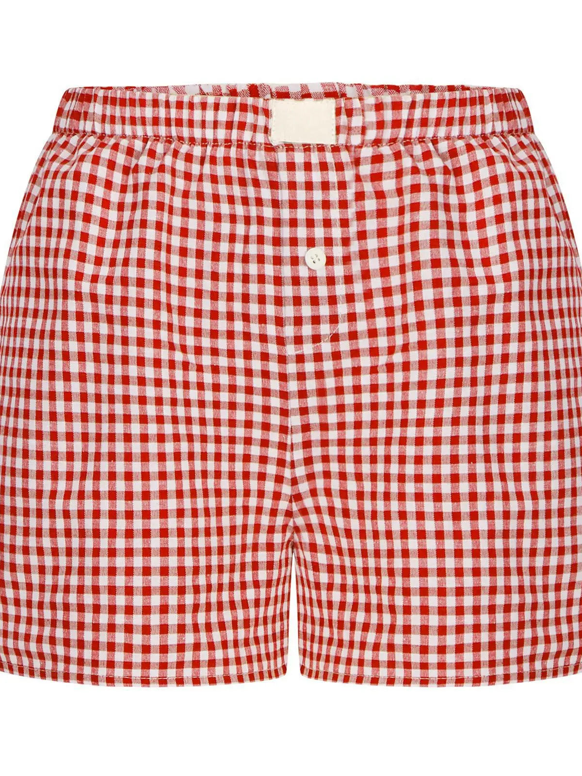 Gingham Boxer Shorts Red