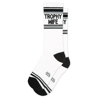 Thumbnail for Trophy Wife Gym Crew Socks - Bachelorette Gift,  by Gumball Poodle | LIT Boutique