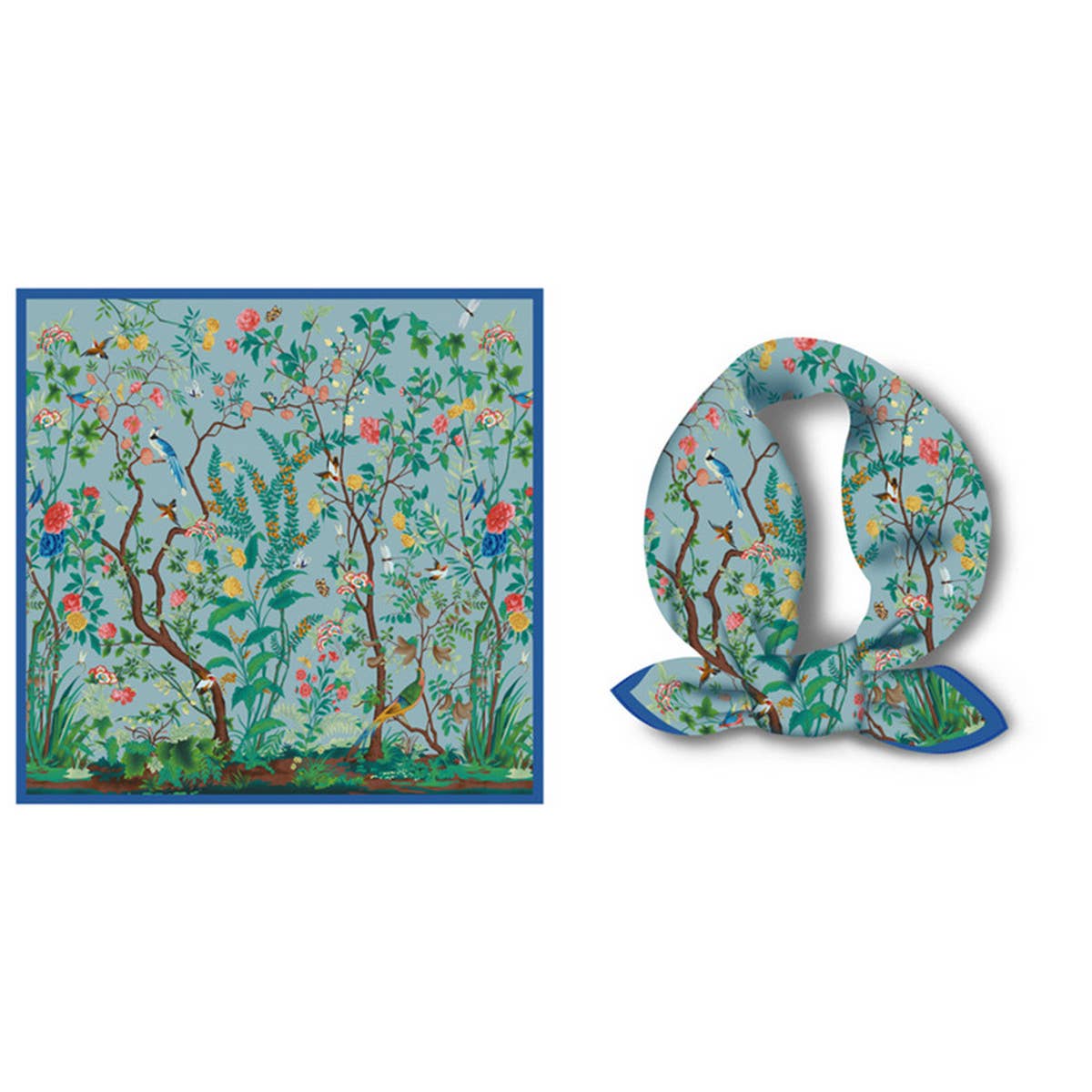 Dreamscape Silk Scarf in Blue,  by Refine | LIT Boutique