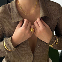 Thumbnail for Justine Layered Chain Necklace, Necklace Jewelry by Ellie Vail | LIT Boutique