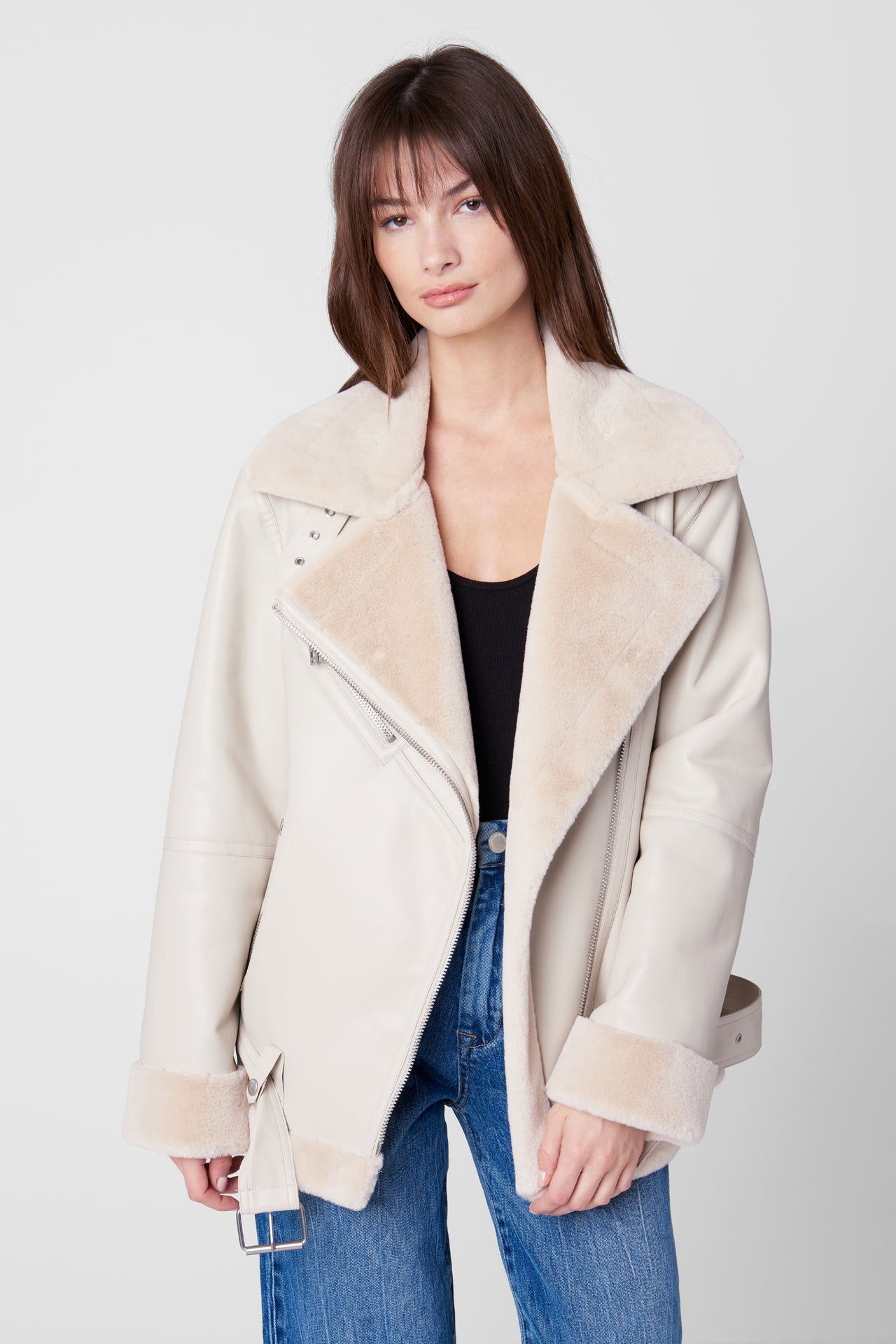 Break The Ice Coat White, Coat Jacket by Blank NYC | LIT Boutique